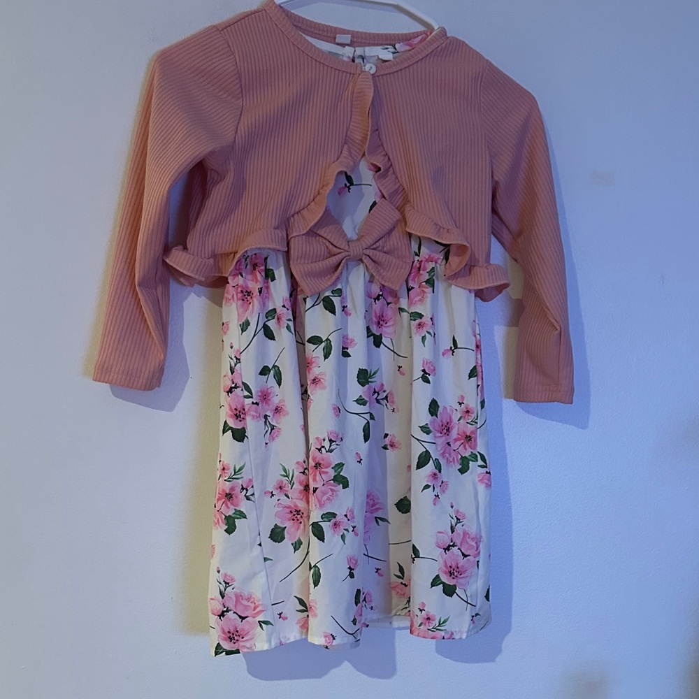 Charming Floral Kids Dress with Bow